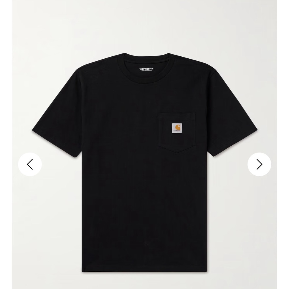 Carhartt Black Tee with Logo Pocket
